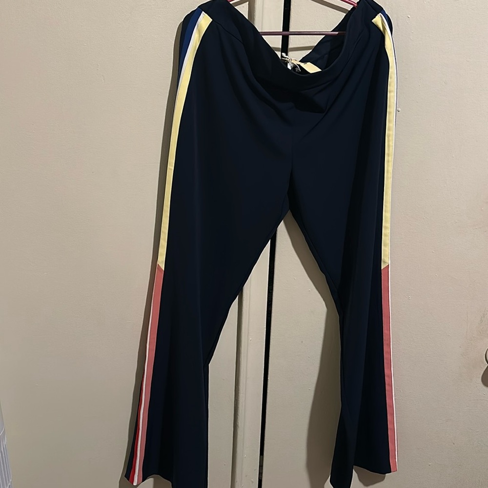 Ecru wide leg pants